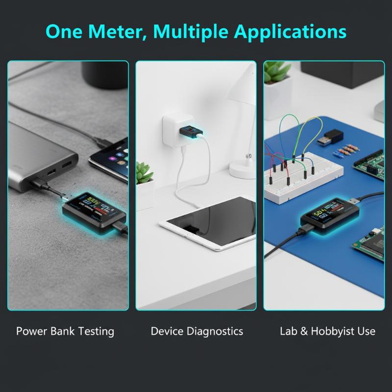Usb Ammeter Tester - 10 In 1 USB Tipe C