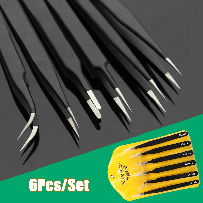 Electronics Repair Tool Kit - 6 Buah Set Pinset Panjang Presisi