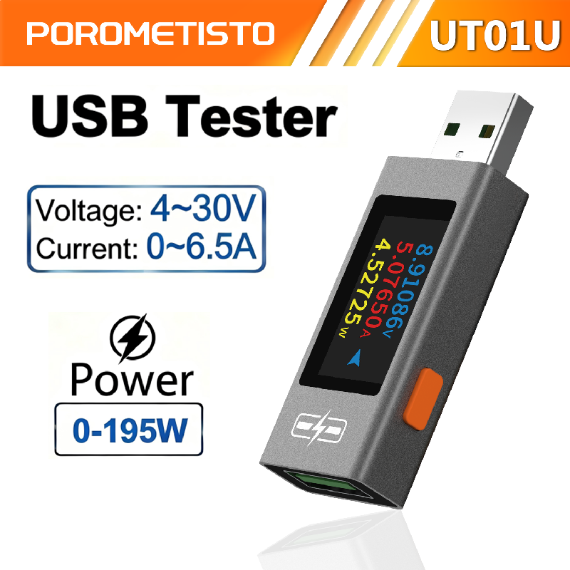 Usb Ammeter Tester - POROMETISTO UT01U USB Tester DC Voltage