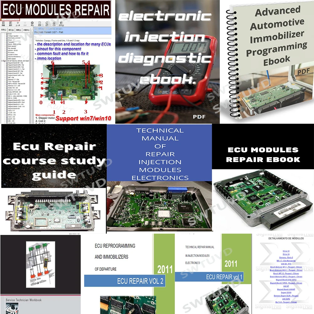 Electronics Repair Guide - 10 buah ECU reparasi E-Book kursus