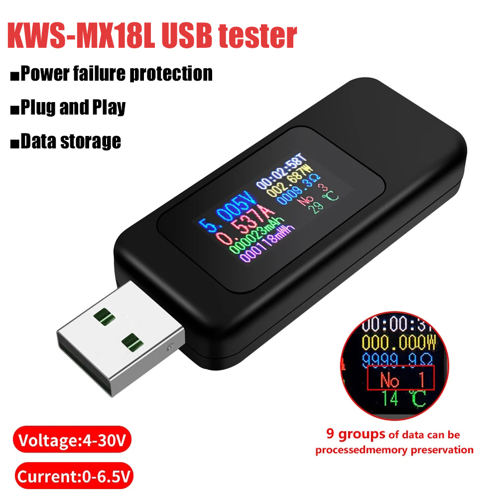 Usb Ammeter Tester - Pengukur voltase Digital, Amperimetro 10 in