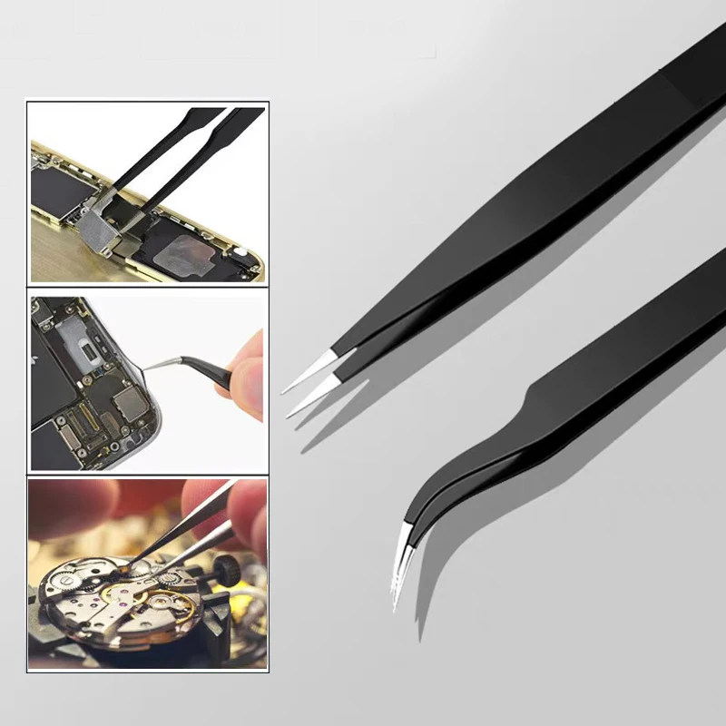 Electronics Repair Tool Kit - 2 Buah/Lot Set Pinset Presisi Anti-statis