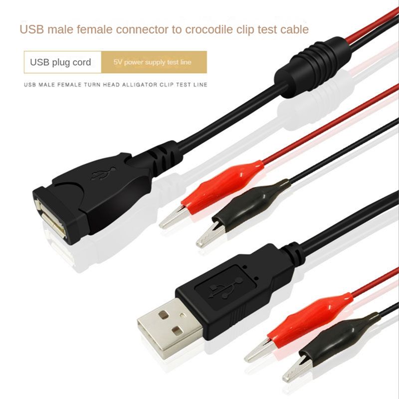 A64I 2 Buah Klip Buaya USB Kab - Usb Ammeter Tester ulasan dan harga