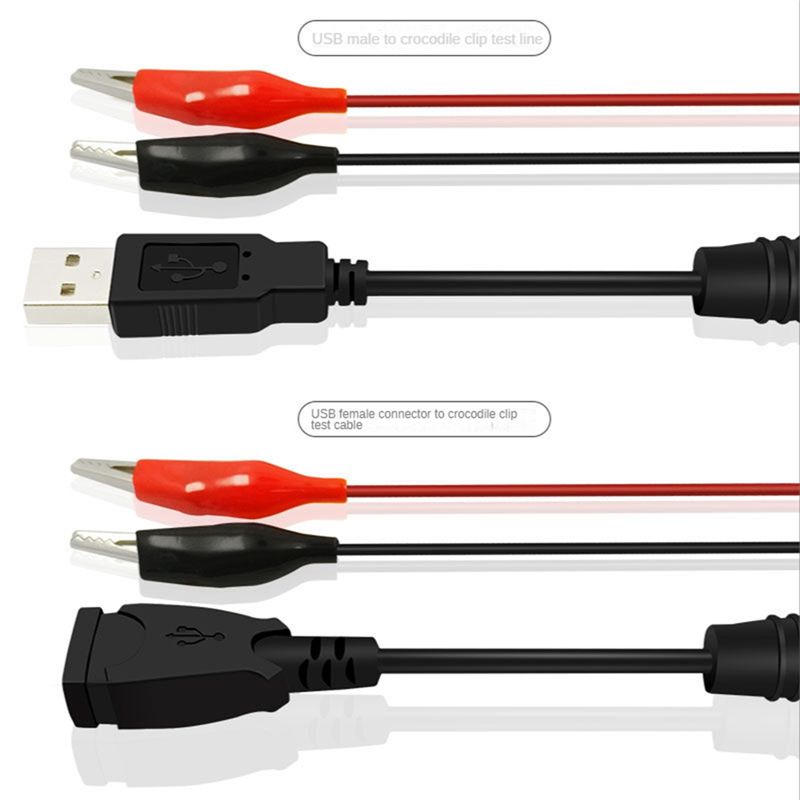 A64I 2 Buah Klip Buaya USB Kab - Usb Ammeter Tester ulasan dan harga
