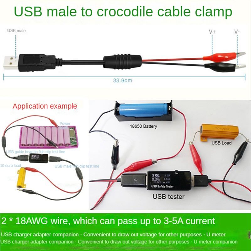 A01E-2 Buah Klip Buaya USB Kab - Usb Ammeter Tester ulasan dan harga