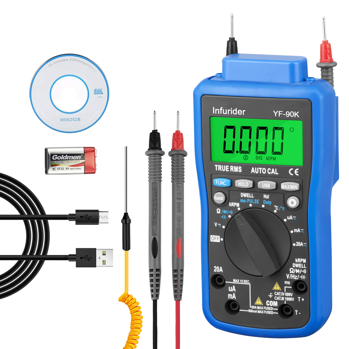 HoldPeak HP-90K Mesin Analyzer - Usb Ammeter Tester ulasan dan harga