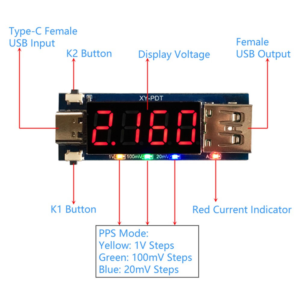 USB Type-c PD Papan Pelatuk Um - Usb Ammeter Tester ulasan dan harga