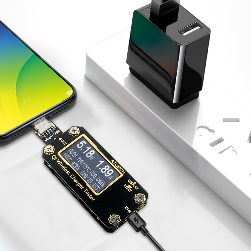 Pengisi Daya Nirkabel QI 7 In  - Usb Ammeter Tester ulasan dan harga