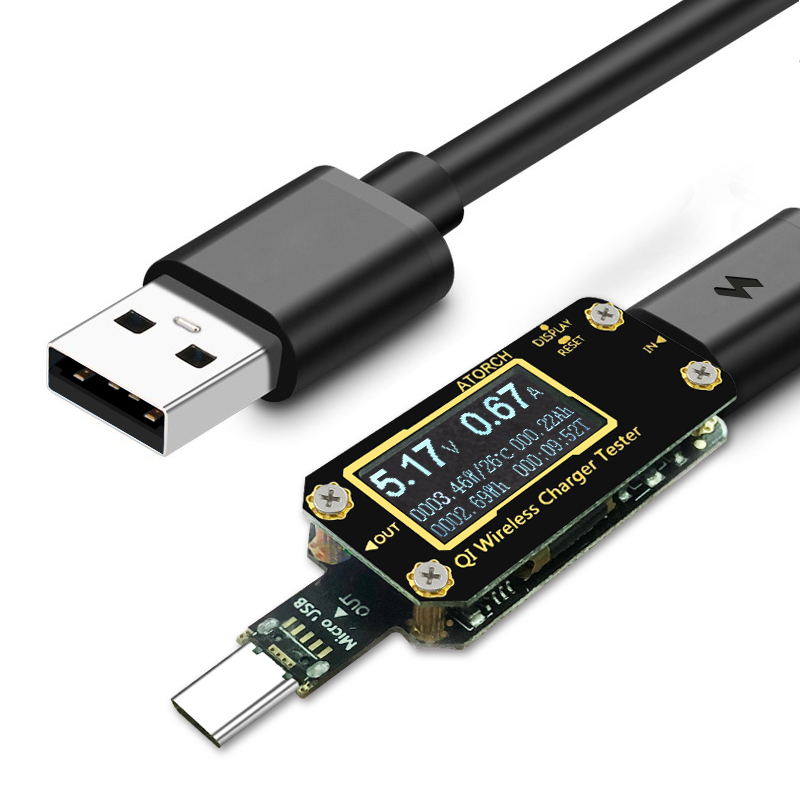 Pengisi Daya Nirkabel QI 7 In  - Usb Ammeter Tester ulasan dan harga